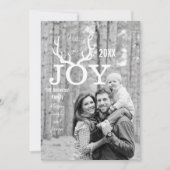 Joy Deer Antlers Holiday Kerstmis Alle kleuren ter Feestdagenkaart (Voorkant)