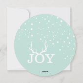 Joy Deer Antlers Holiday Kerstmis Feestdagenkaart (Achterkant)