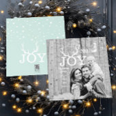Joy Deer Antlers Holiday Kerstmis Feestdagenkaart