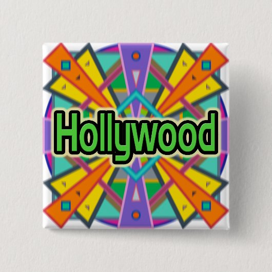 Joy Design "Hollywood"-Button Vierkante Button 5,1 Cm (Voorkant)