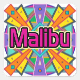 Joy Design "Malibu"-Stickers Vierkante Sticker