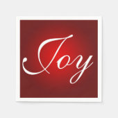 Joy Deze kerstrode witte feestkleuren Servet (Voorkant)