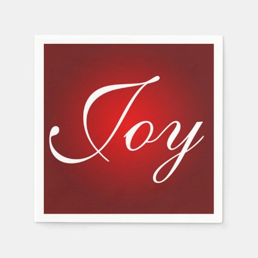 Joy Deze kerstrode witte feestkleuren Servet (Voorkant)