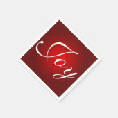 Joy Deze kerstrode witte feestkleuren Servet (Hoek)