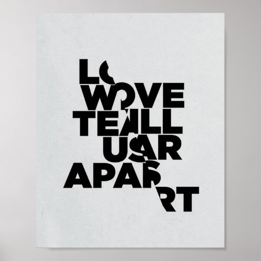 Joy Division Love zal ons Poster scheuren (Voorkant)