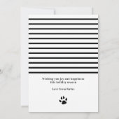 Joy Dog Paw-fotokaart voor kerstfoto's Kaart (Achterkant)