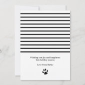 Joy Dog Paw-fotokaart voor kerstfoto's Kaart (Achterkant)