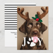 Joy Dog Paw-fotokaart voor kerstfoto's Kaart (Voorkant / Achterkant)