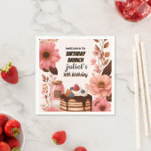 joy Donut pannenkoek volwassen roze Brunch 30e ver Servet (Insitu)