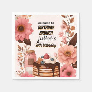 joy Donut pannenkoek volwassen roze Brunch 30e ver Servet