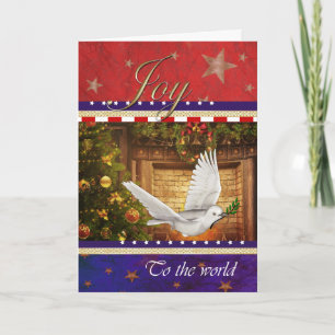 Joy Dove USA Patriotic kerstkaart Feestdagen Kaart