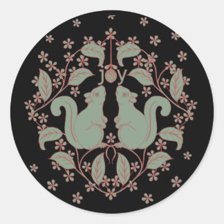 Joy Eekhoorns met Bloemen Animal Art Sticker