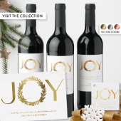 "JOY", Elegant and Simple, Foil Holiday Postcard  Folie Feestdagen Briefkaart