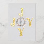 Joy Elegant Christmas Nutcracker Ballet Foto Folie Feestdagenkaart (Voorkant)