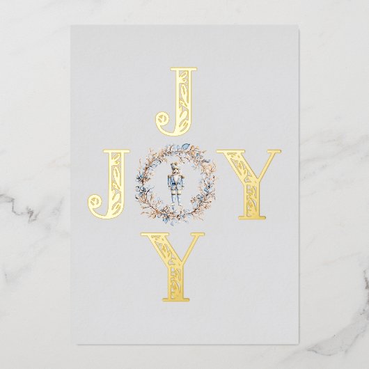 Joy Elegant Christmas Nutcracker Ballet Foto Folie Feestdagenkaart (Voorkant)