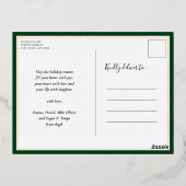 JOY Elegant Gold Snowflakes Moderne Script Photo Folie Feestdagen Briefkaart (Achterkant)
