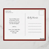 JOY Elegant Gold Snowflakes Moderne Script Photo Folie Feestdagen Briefkaart (Achterkant)