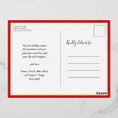 JOY Elegant Gold Snowflakes Moderne Script Photo Folie Feestdagen Briefkaart (Achterkant)