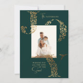 Joy Elegant Kerstmis Bloemen Typografie Foto Feestdagenkaart (Voorkant)