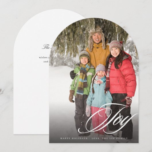 Joy Elegant Modern Minimalist Arc Kaart (Voorkant / Achterkant)