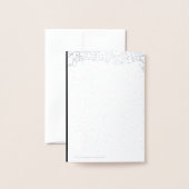 Joy Elegant Modern Script Pine Trees Kerstmis Folie Kaarten (Met envelop)