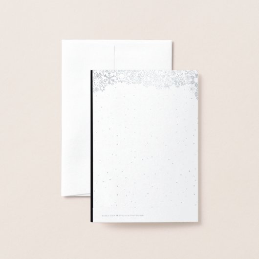 Joy Elegant Modern Script Pine Trees Kerstmis Folie Kaarten (Met envelop)