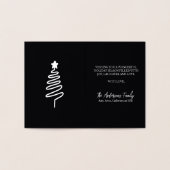 Joy Elegant Modern Script Pine Trees Kerstmis Folie Kaarten (Binnen)