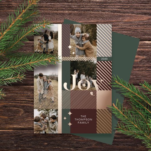 Joy Elegant Pset 5 Family Foto Pset Collage Folie Feestdagenkaart