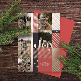 Joy Elegant Pset 5 Family Foto Pset Collage Folie Feestdagenkaart
