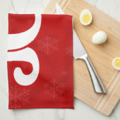 JOY Elegant Red Snowflake Patroon Kerstmis Theedoek (Quarter Fold)