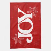 JOY Elegant Red Snowflake Patroon Kerstmis Theedoek (Verticaal)