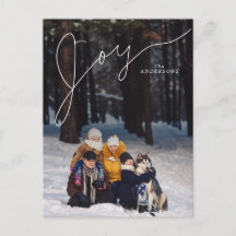Joy Elegant Script met gezinsfoto