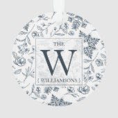 Joy Elegant Waterverf Winter Foliage Wreatfoto Ornament (achterkant)