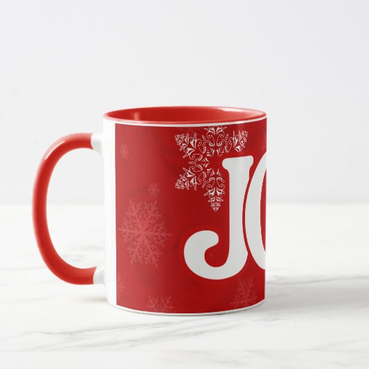 JOY Elegante Rode Kerst Mok (Links)