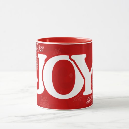 JOY Elegante Rode Kerst Mok (Midden)