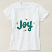 Joy Elegante tekst Kerst  T-shirt (Design voorkant)