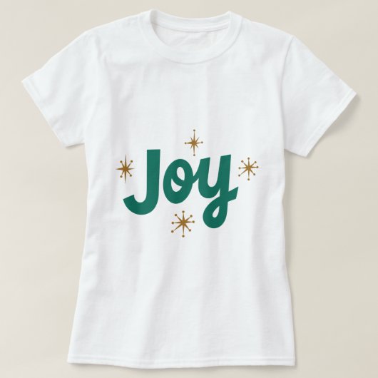 Joy Elegante tekst Kerst  T-shirt (Design voorkant)