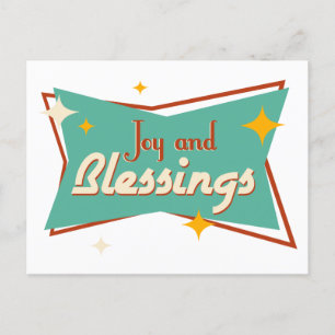 Joy en Blessings Feestdagenkaart