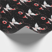 Joy en Dove op Black Cadeaupapier (Hoek)