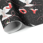 Joy en Dove op Black Cadeaupapier (Rol Hoek)