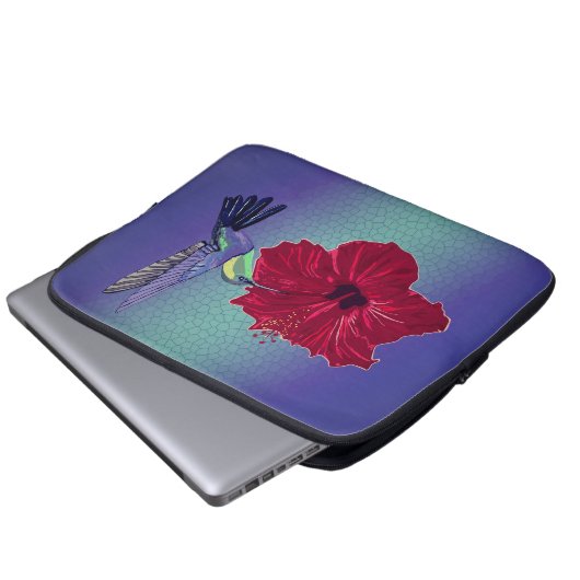 Joy en een Hummingbird Laptop Sleeve (Voorkant onderkant)