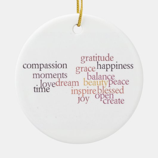 Joy en Gratitude Ornament (Voorkant)