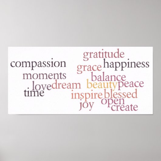 Joy en Gratitude Poster (Voorkant)