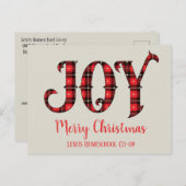 Joy en Merry Kerstmis van Homeschool Co op Briefkaart (Voorkant / Achterkant)