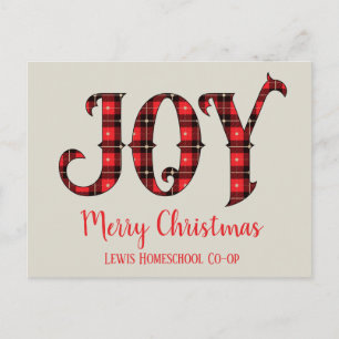 Joy en Merry Kerstmis van Homeschool Co op Briefkaart