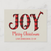 Joy en Merry Kerstmis van Homeschool Co op Briefkaart (Voorkant)