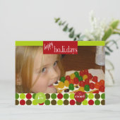 Joy en Noel Prettige feestdagen fotokaart Feestdagenkaart (Staand voorkant)