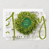 Joy en Pine met de Moderne Rustige Zaken van de Lo Feestdagenkaart (Voorkant / Achterkant)