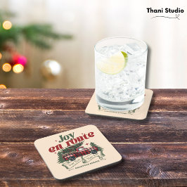 Joy en route Christmas Begins Truck & X-Mas Tree Bier Onderzetter