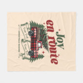 Joy en route Christmas Begins Truck & X-Mas Tree Fleece Deken (Voorkant (Horizontaal))